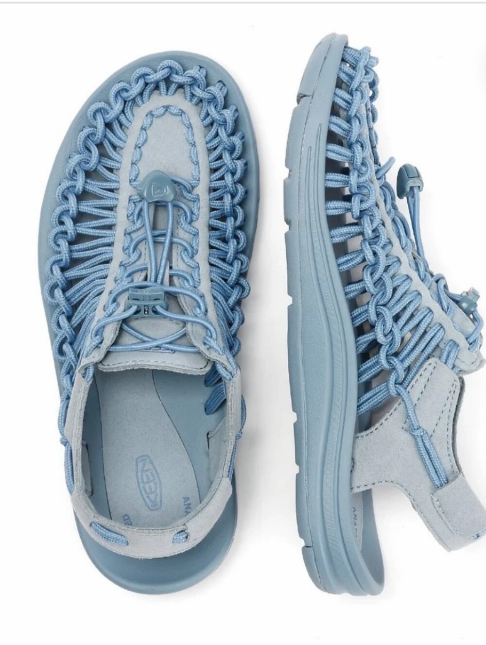 Keen Uneek Women's Blue/gray Knotted Cord Woven Sandals, Size 7